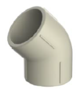 CODO 45° PPR GRIS